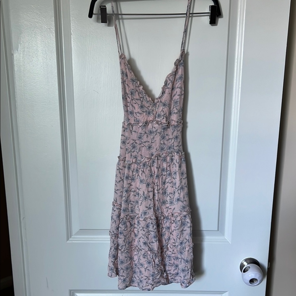 Love Tree Cream Tan Spaghetti Strap Mini Dress